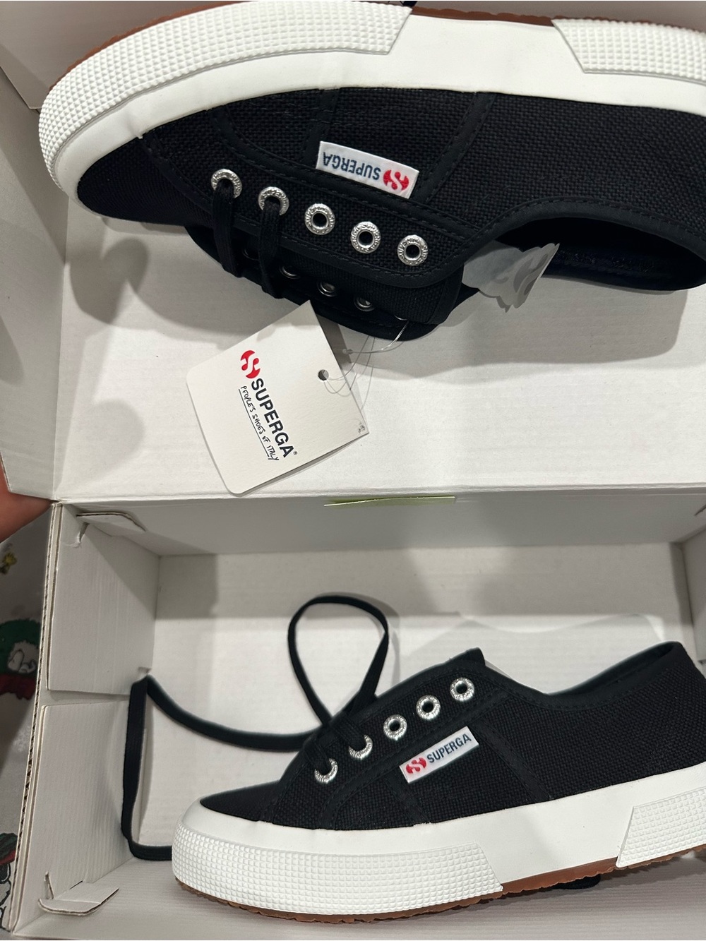 Superga Women Black Low-Top Canvas Sneakers